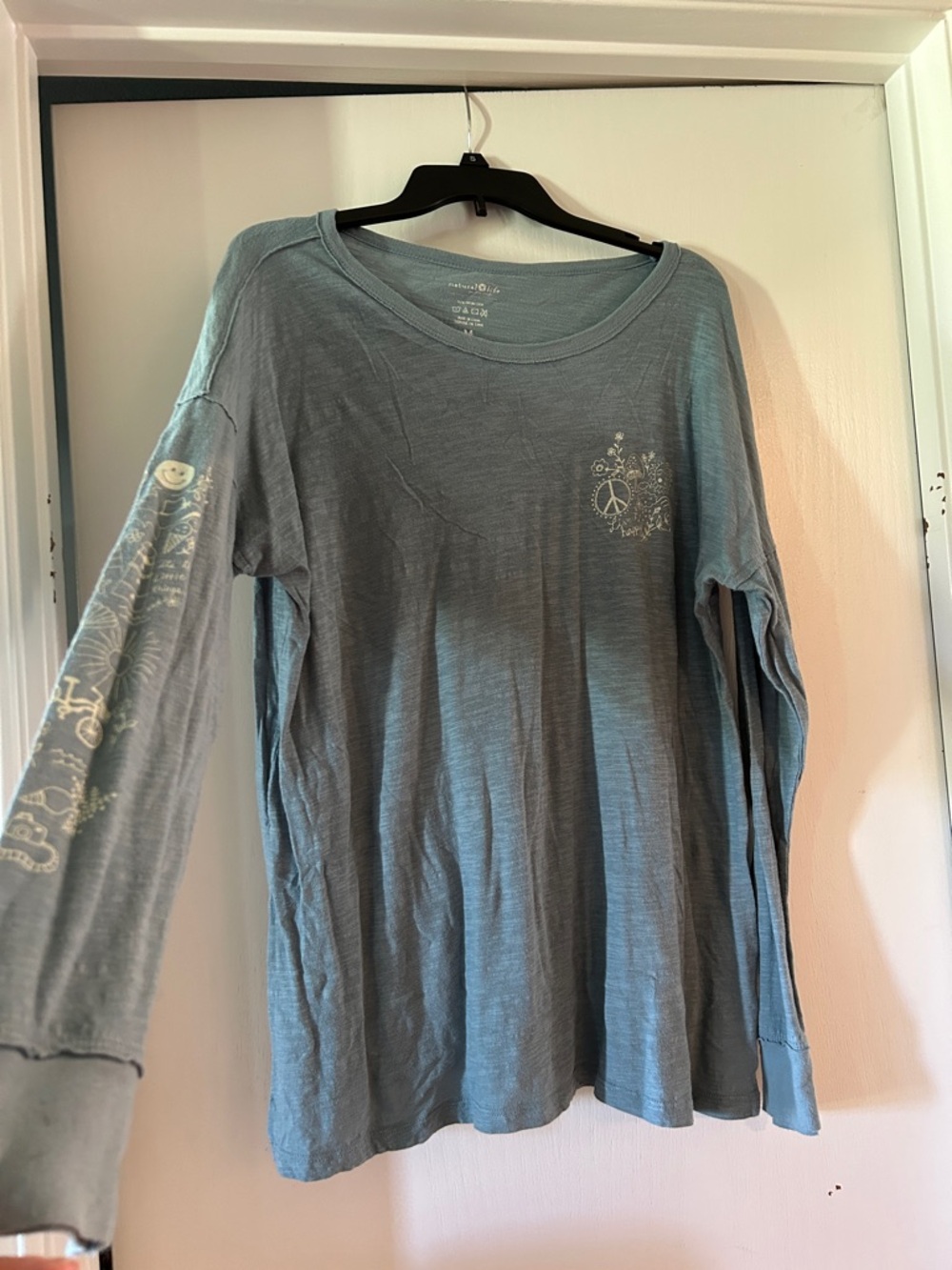 NATURAL LIFE Dusty Blue Crew Neck Tee